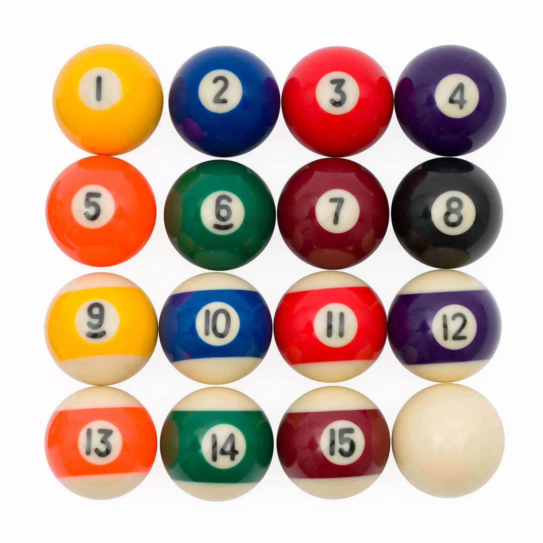 Sportime Automaten Hoffmann Billardkugeln Set Pool | Satz mit 16 polierten u. geschliffenen Poolbill