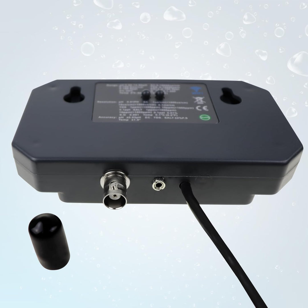 DANOPLUS Smart Water Quality Tester, 24 Stunden drahtlose App-Überwachung von pH EC TDS Salzgehalt S