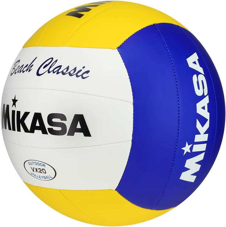 Mikasa VX20 Beach Classic Volleyball, Weiss Single, Single