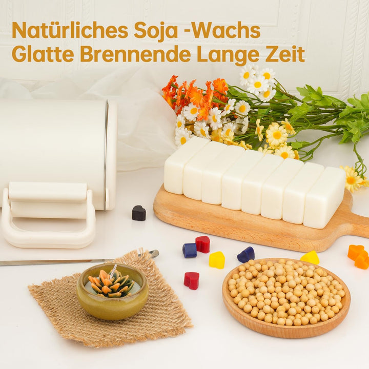KEARLGMBH Kerzen Selber Machen Set, DIY Kerzenherstellung Kit für Erwachsene Anfänger Kinder mit 8 *