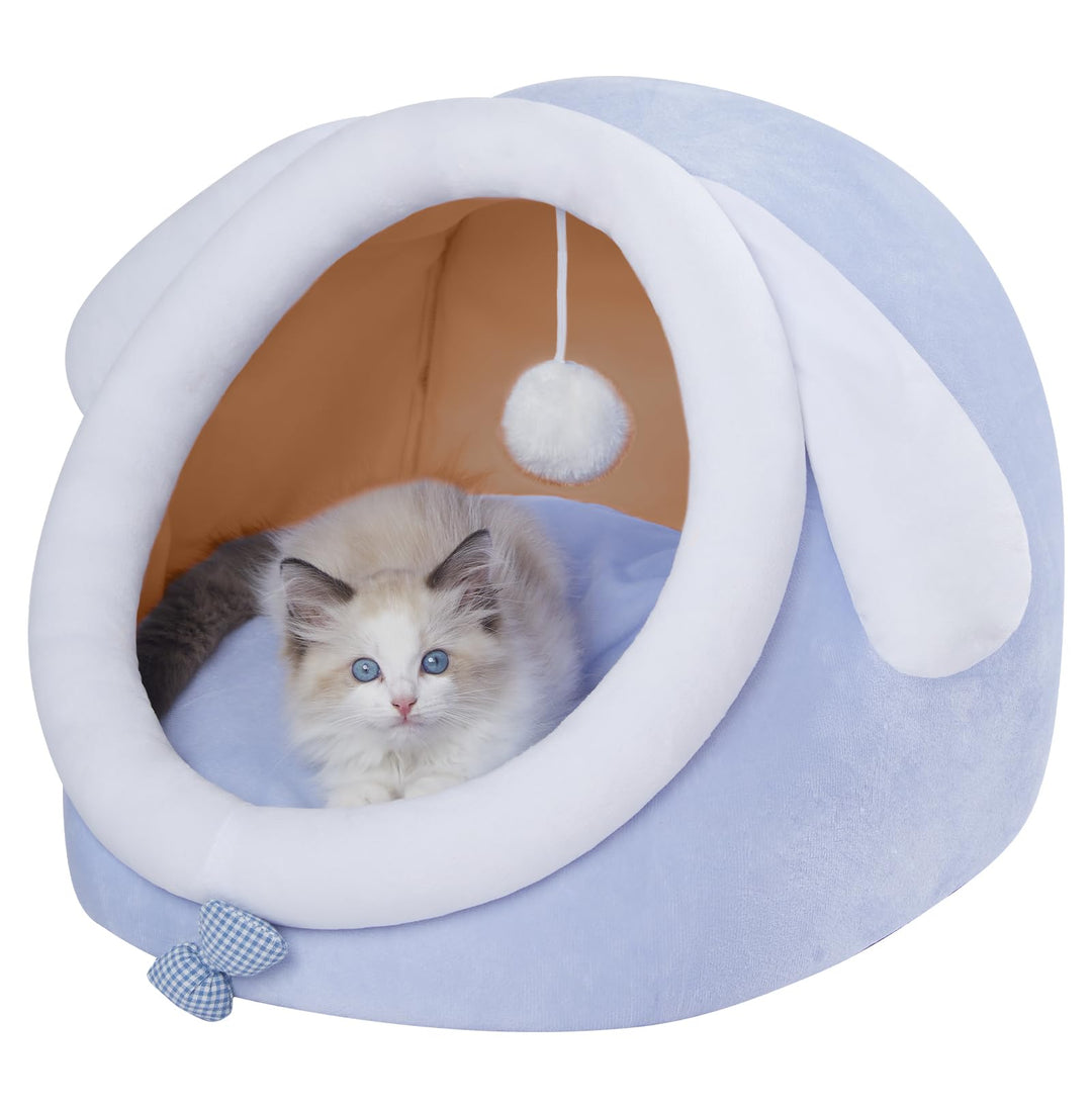 Jiupety Nettes Katzenhöhle, Katzen höhle Katzen bettchen, Katzen Bett M (38 cm x 37 cm x 32 cm), Kat