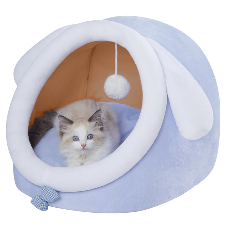 Jiupety Nettes Katzenhöhle, Katzen höhle Katzen bettchen, Katzen Bett M (38 cm x 37 cm x 32 cm), Kat