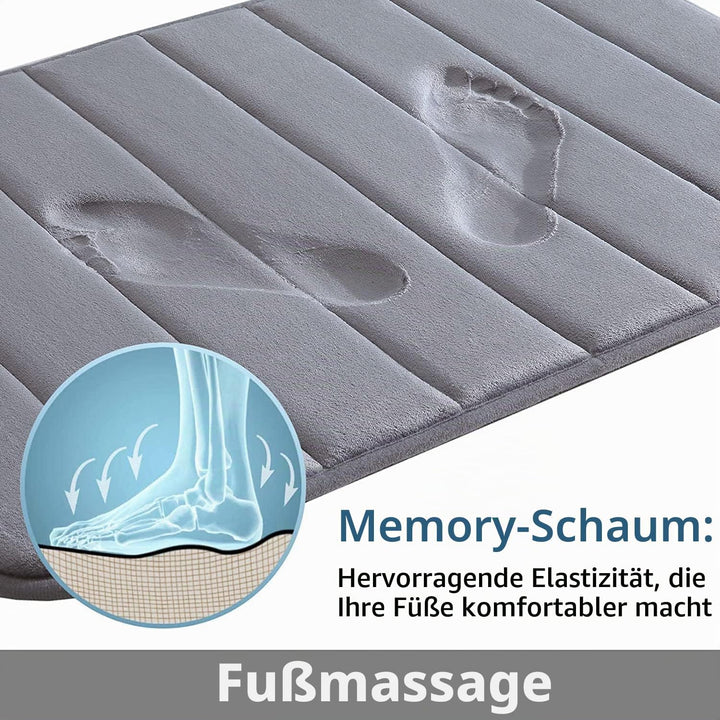 Homaxy Memory Foam Badezimmer Badeteppiche Saugfähige Rutschfester Badvorleger Waschbar Badematte -