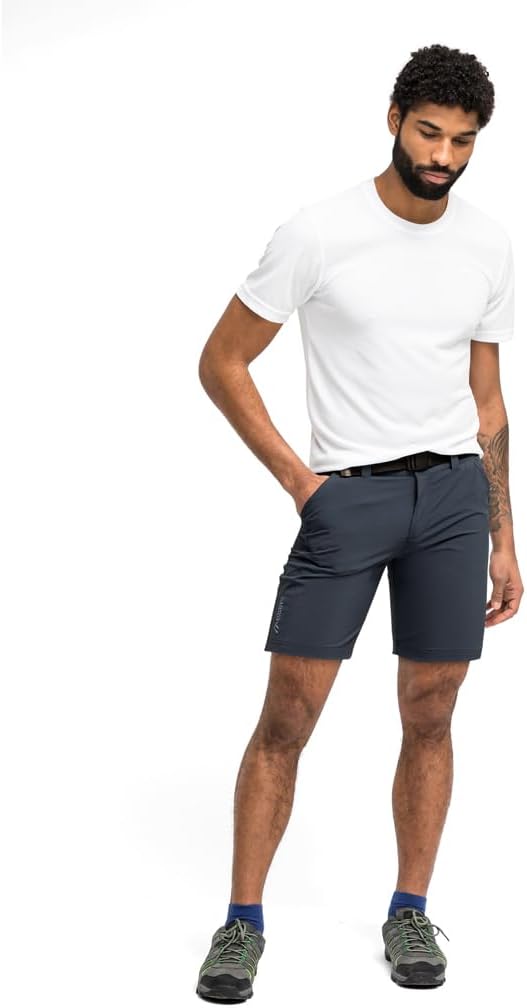 Maier Sports Herren Wanderhose Nil Short M, kurze Outdoor-Hose mit Gürtel, 5 Taschen bieten viel Sta