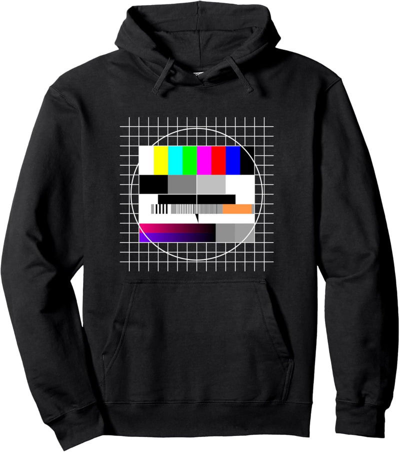 Retro Testbild TV Fernseher IT Technik 80er Jahre Pullover Hoodie