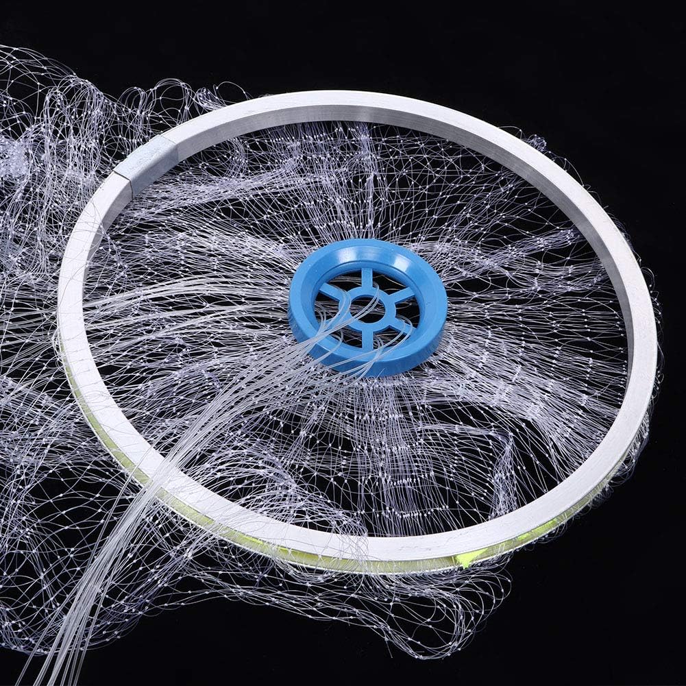 Wurfnetz Zum Fischen, Tragbares Fischernetz, Nylon Mesh Fischnetz zum Fangen von Angelnetz Angelzube