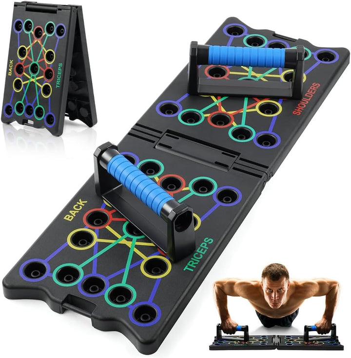 flintronic Liegestützgriffe Liegestütze Brett, Faltbare Tragbare Pushup Ständer, Multifunktions Elit