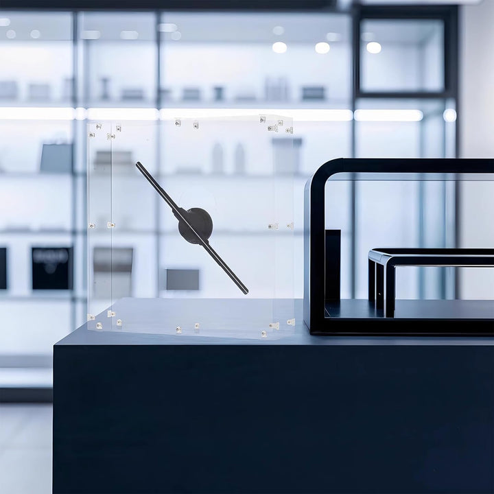 Missyou 50cm 3D Hologramm Fan mit WiFi und Bluetooth, HD LED Hologramm Projektor für Ausstellungen u