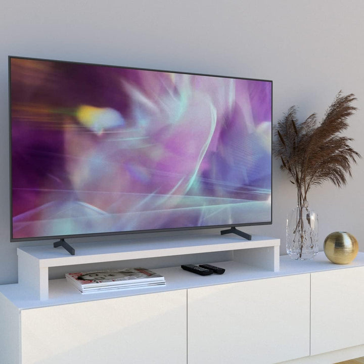 Henor Riser-Halterung für TV aus FSC® Holz 110 x 35 x 15 cm weiss. Unterstützt 60 kg. 110x35x15 Weis
