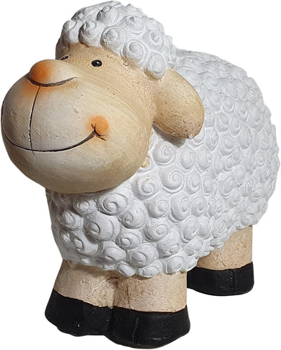 Bambelaa! 2er Set Schaf Deko Figur Garten Gross Draussen Aussen Innen Wetterfeste Gartenfigur Lustig