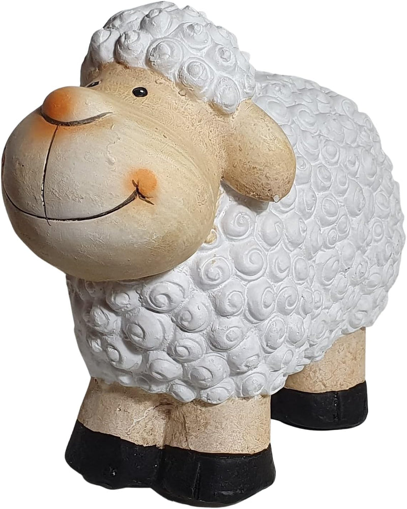 Bambelaa! 2er Set Schaf Deko Figur Garten Gross Draussen Aussen Innen Wetterfeste Gartenfigur Lustig