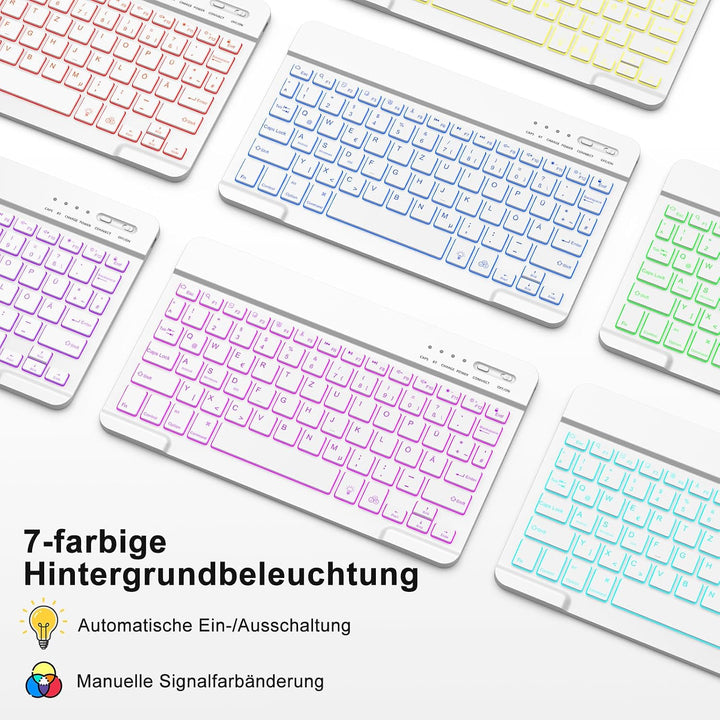 MMK Hülle mit Tastatur für iPad Air 11" M4 2026/M3 2025/M2 2024, QWERTZ Grau, Grau