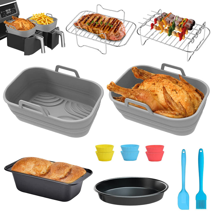 Airfryer Zubehör, Heissluftfritteusen Zubehör für Ninja AF400EU AF300EU Emerio Princess Innsky COSOR
