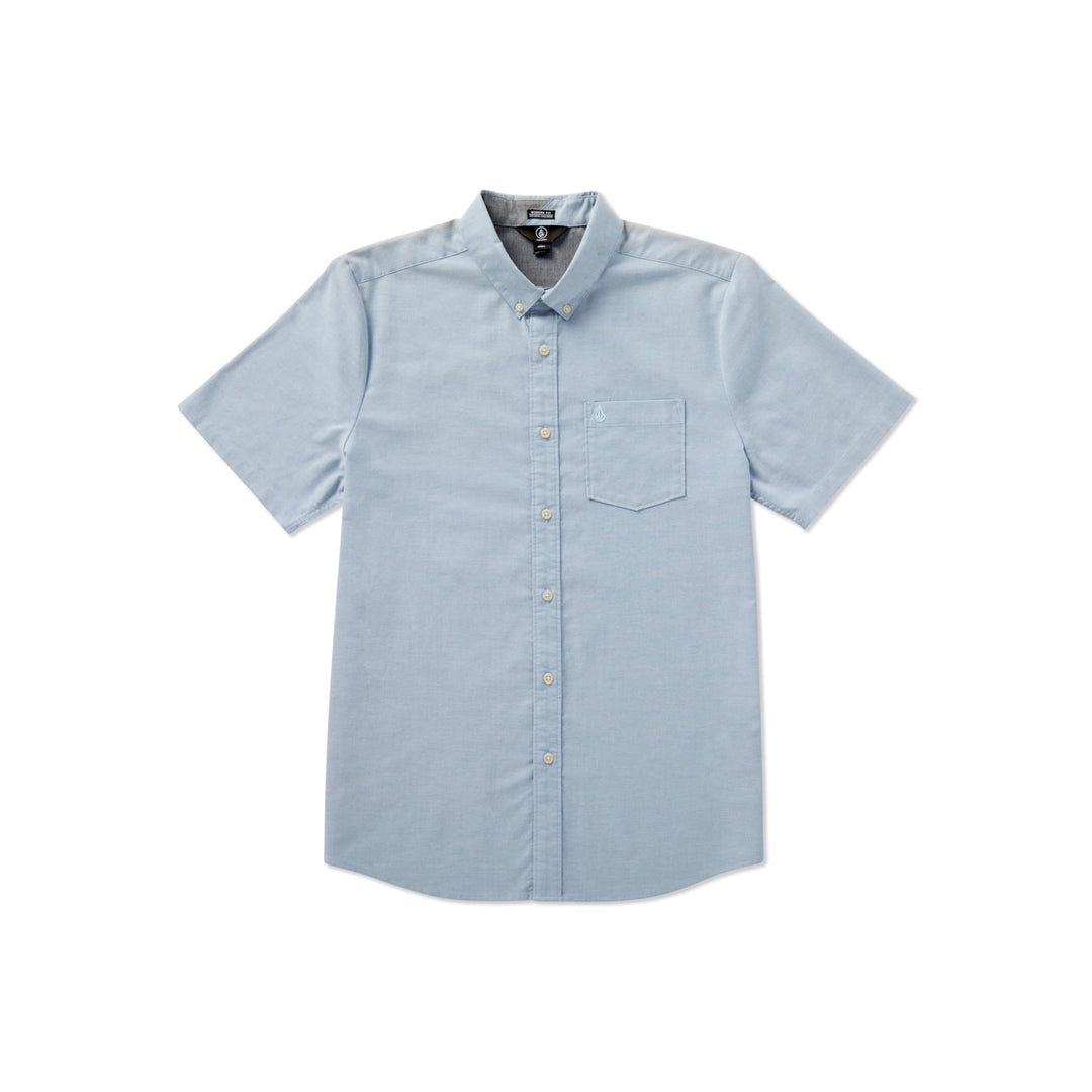 Volcom Herren Everett Oxford Modern Fit Woven Shirt Hemd mit Button-Down-Kragen S Wrecked Indigo 1,