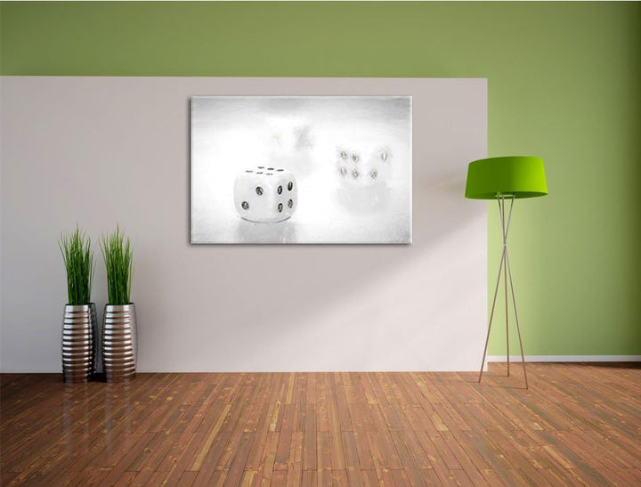 klassische Würfel Deluxe Format: 100x70 cm auf Leinwand, XXL riesige Bilder fertig gerahmt mit Keilr