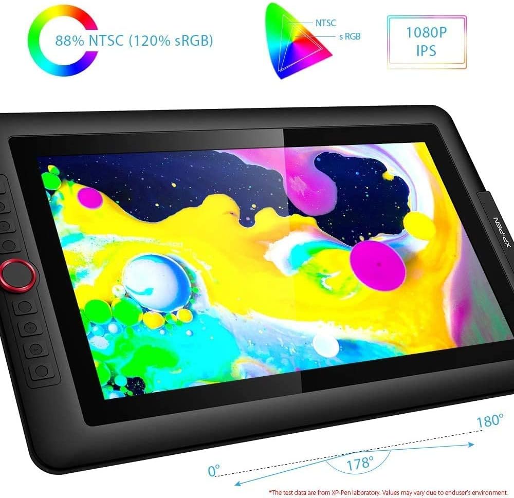 XP-PEN Artist 15.6 Pro Grafiktablett, 1080x1920 Pen Display, volllaminierter Bildschirm, Kreatives E