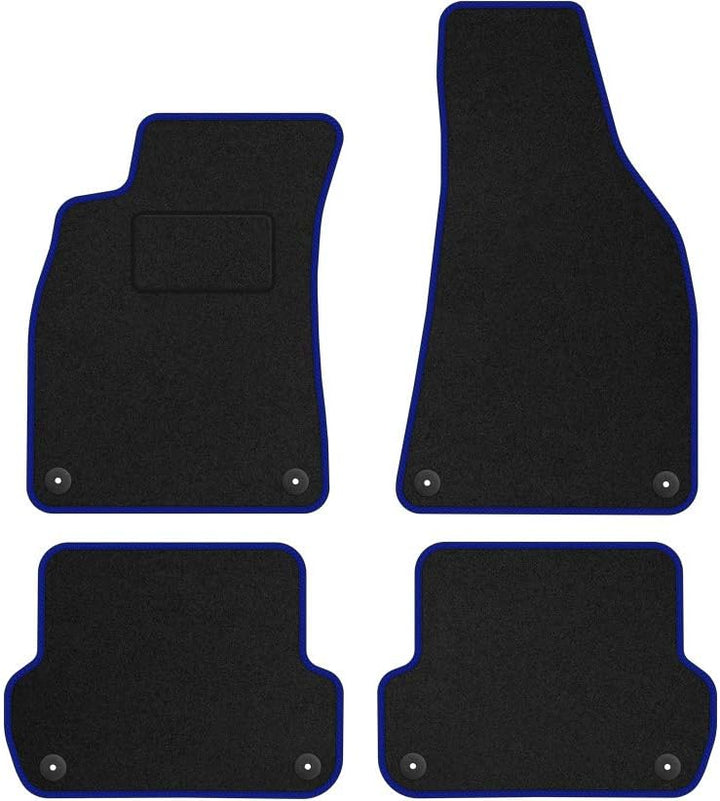 MOTOS Standard Velours-Fussmatten passend für Audi A4 B6 2000-2006 - Standard, Gewebt, Blau fussmatt