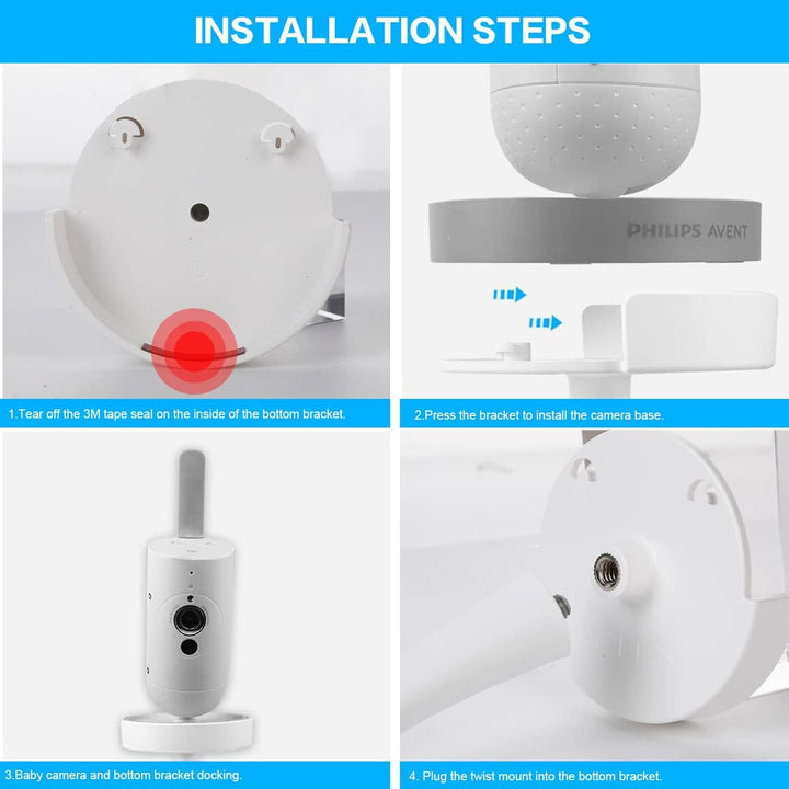 Monitor Halterung für Philips Avent Babyphone SCD923/26, Flexible Multifunktionsständer Holder für P