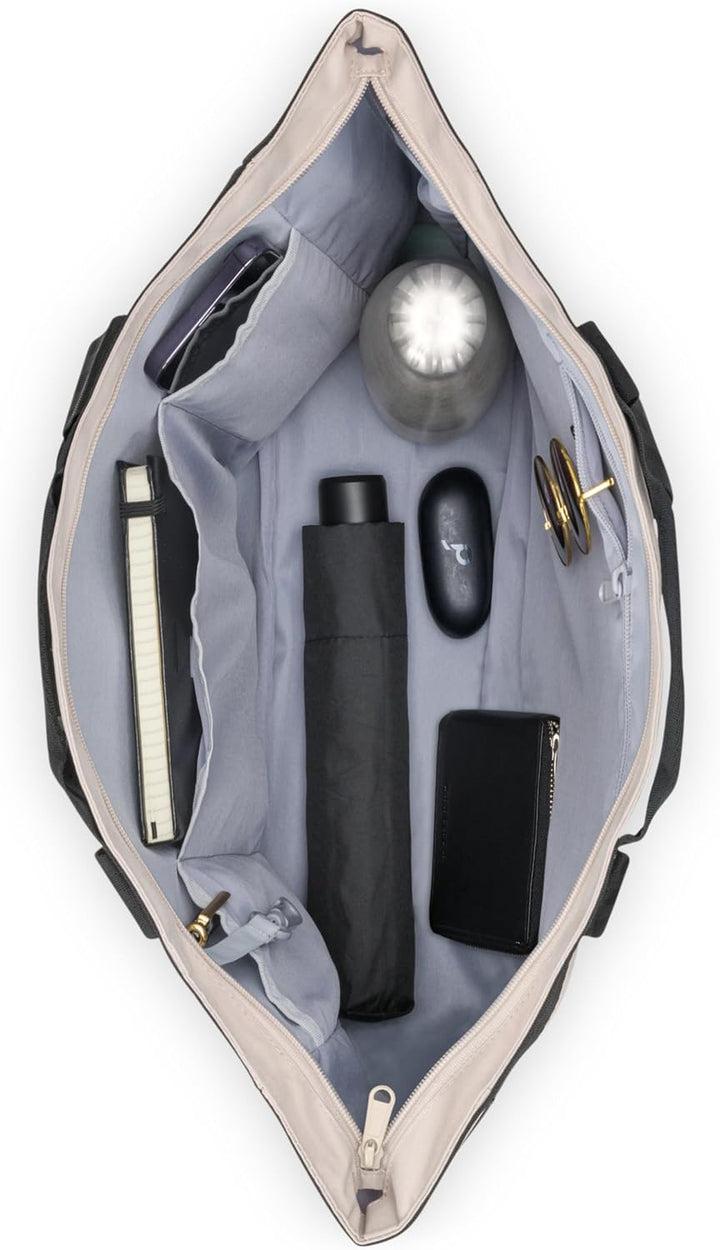 LARKSON Strandtasche Beige Grau – Smilla Sand Grau, Sand Grau