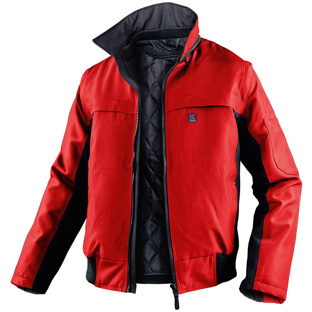 Kübler Piloten Arbeitsjacke, 1 Stück, S, mittelrot/schwarz, 11675319-5599-S S Mittelrot / Schwarz, S
