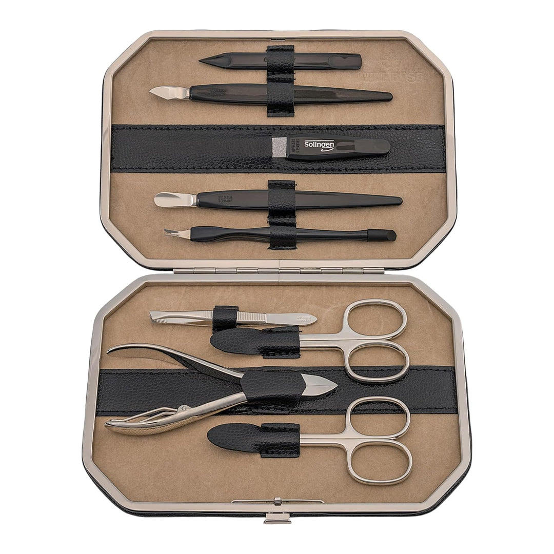 WINDROSE 10-teilig Maniküretui Beluga/Leder (Black), Black