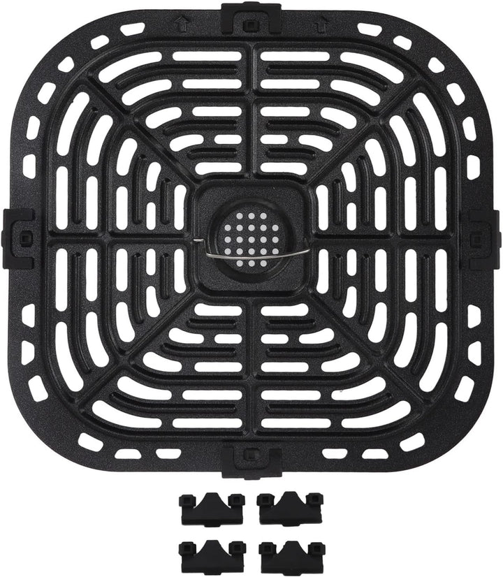 Quadratische Grillpfanne 24x23 cm für Heissluftfritteuse Zubehör, Ersatz Backplatte für Fritteusen A