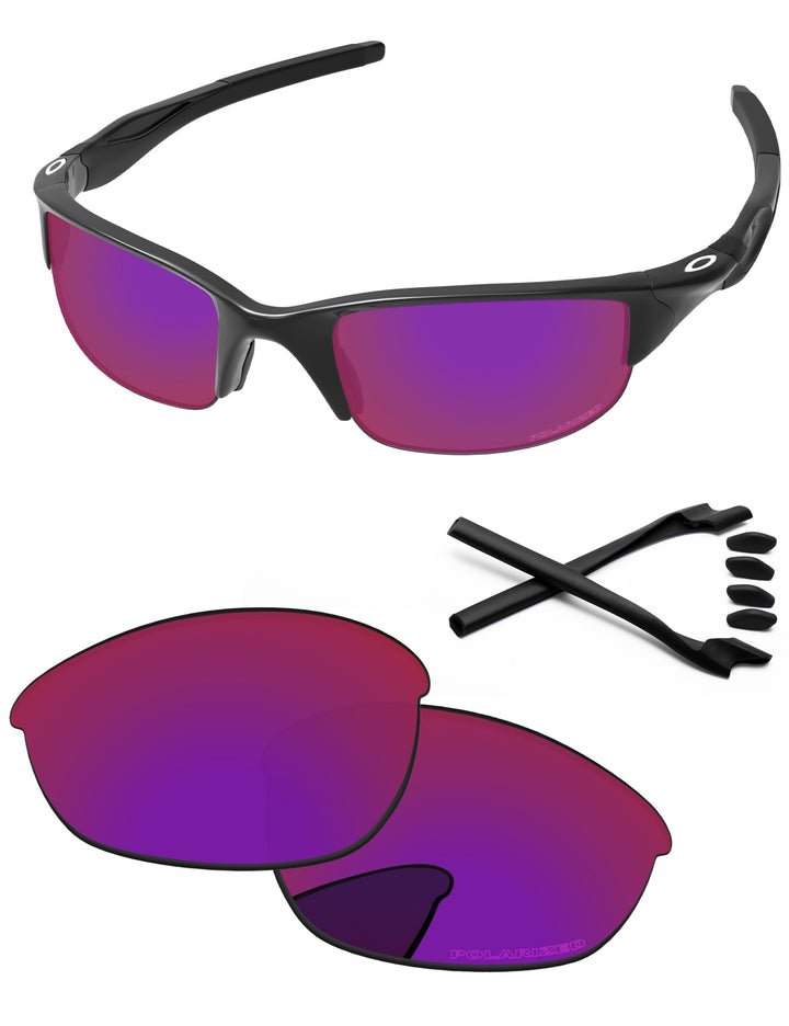 PapaViva Ersatzlinsen & Gummi-Kits für for Oakley Half Jacket 2.0 Mitternachtssonne - Polarisiert