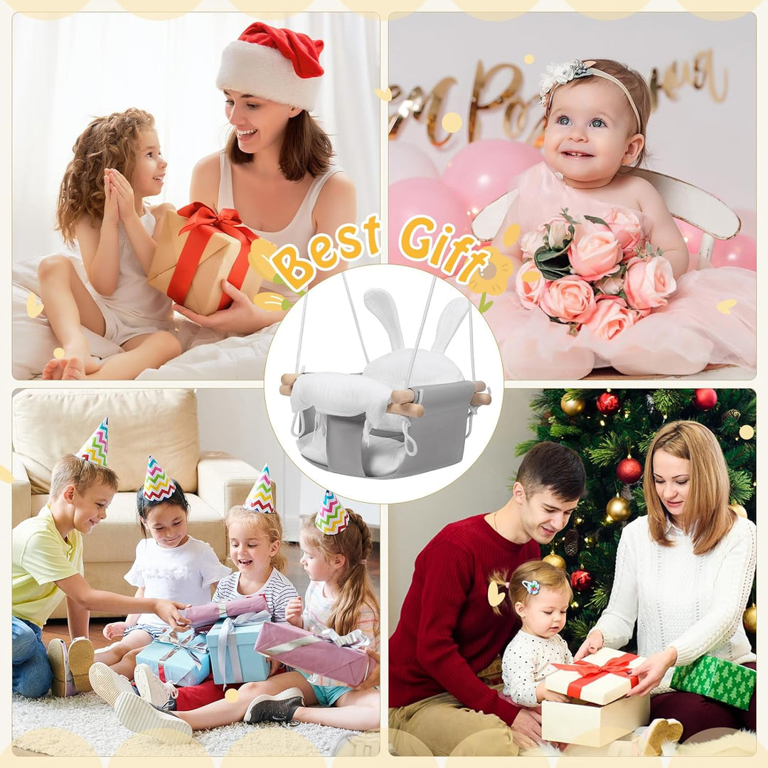 Babyschaukel,Kinderschaukel aus Holz,Baby schaukel Indoor Für Kinder,Kinderschaukel Für Babys und Ki