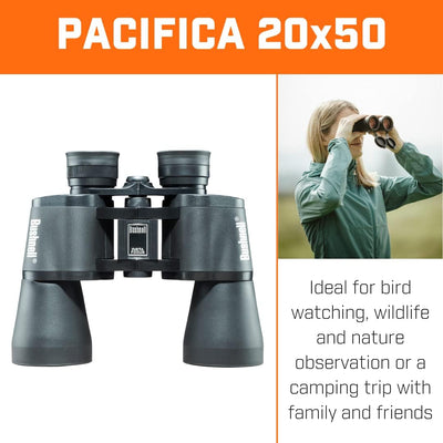 Bushnell - Pacifica - 20x50 - Schwarz - Porroprisma - Superstarkes Fernglas - Vogelbeobachtung - Sig