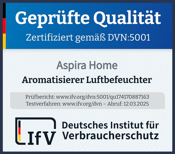 aspira Lufterfrischer mit Ionisator - geräuscharmer Luftbefeuchter mit LED Farb-Effekten - frischer
