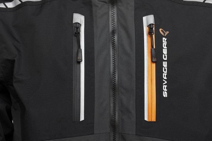 Savage Gear WP Performance Jacket Angeljacke Regenjacke S Schwarz/Grau, S Schwarz/Grau