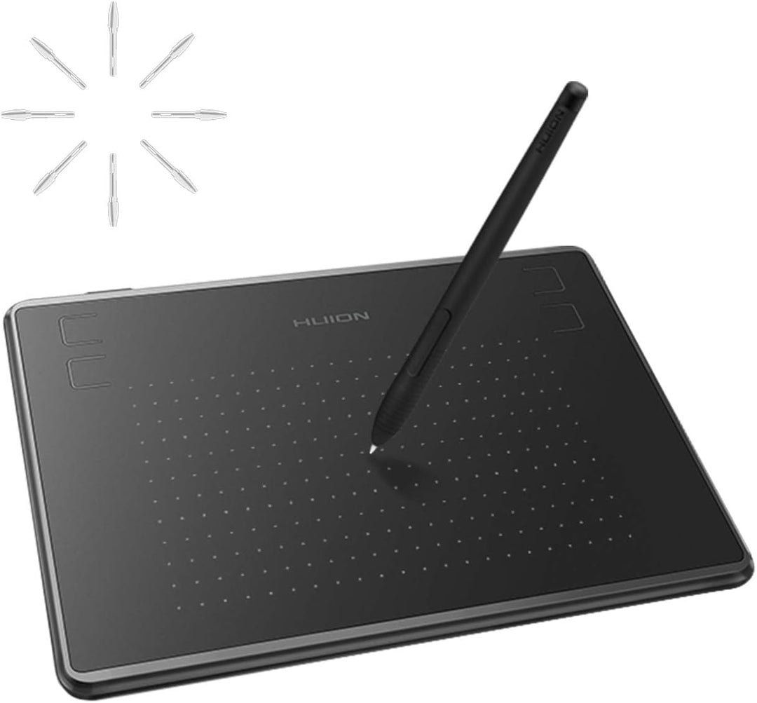 HUION Inspiroy H430P Zeichentablett, 4,8 x 3 Zoll Grafiktablett mit Batterielosem Stift und 4 Hotkey