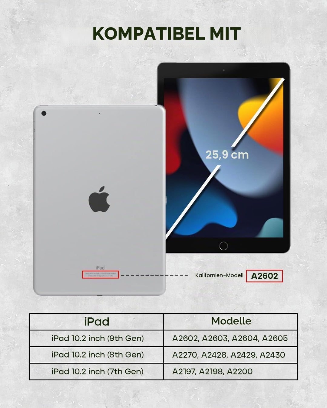 Porter Riley - Lederhülle für iPad 10.2" (9. / 8. / 7. Generation) 2021/2020/2019. Premium Echtleder