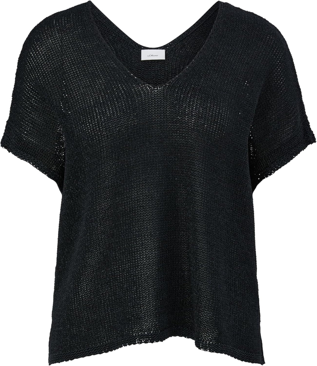 s.Oliver BLACK LABEL Ärmelloser Strickpullover S Schwarz, S Schwarz