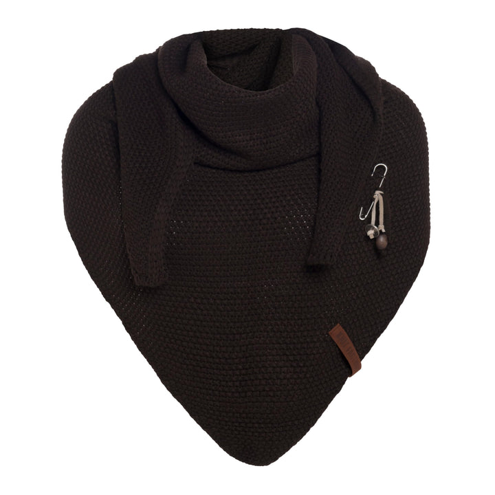 KNIT FACTORY - Dreiecksschal Coco - Damen Strickschal mit Wolle - Umschlagtuch für den Herbst und Wi