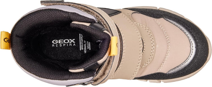 Geox Jungen J Flexyper Boy B ABX Stiefeletten 35 EU Beige Black, 35 EU Beige Black