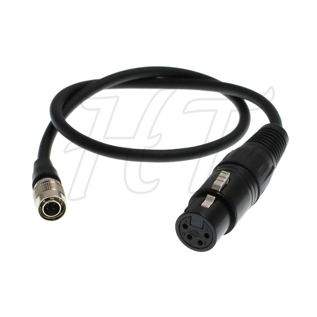 HT-cable DSLR Monitor Stromkabel Hirose 4-polig auf XLR 4-polig für Sony F55 F5 Kamera