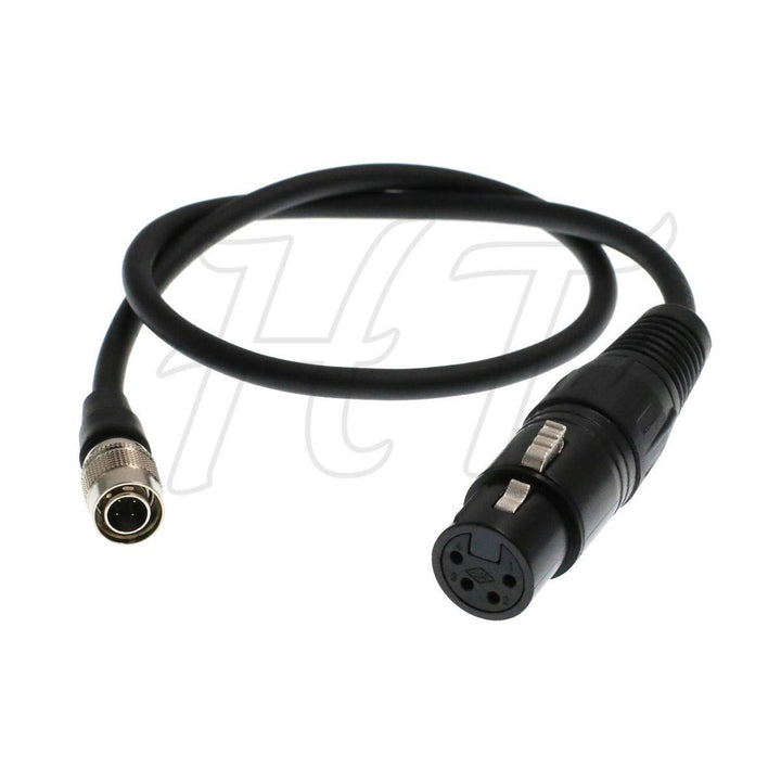 HT-cable DSLR Monitor Stromkabel Hirose 4-polig auf XLR 4-polig für Sony F55 F5 Kamera
