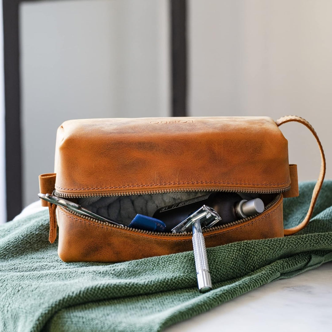 LONDO Reisetasche aus echtem Leder – Unisex Camel, Camel