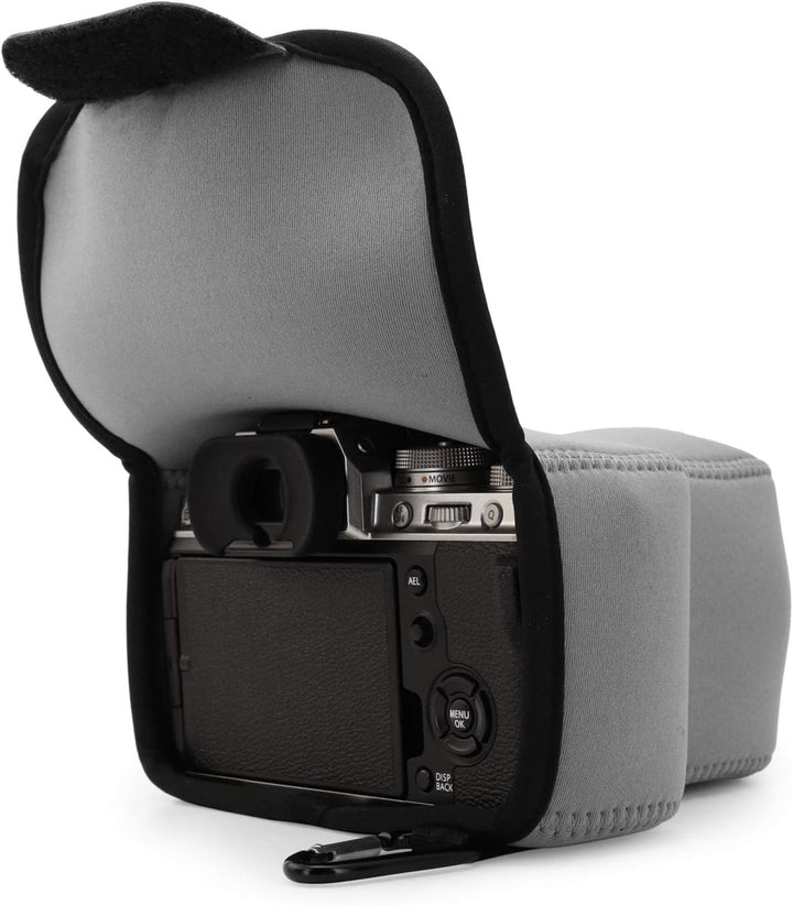 MegaGear MG1918 Ultraleichte Neopren-Kameratasche, kompatibel mit Fujifilm X-T4 (XF16-80 mm), Grau,