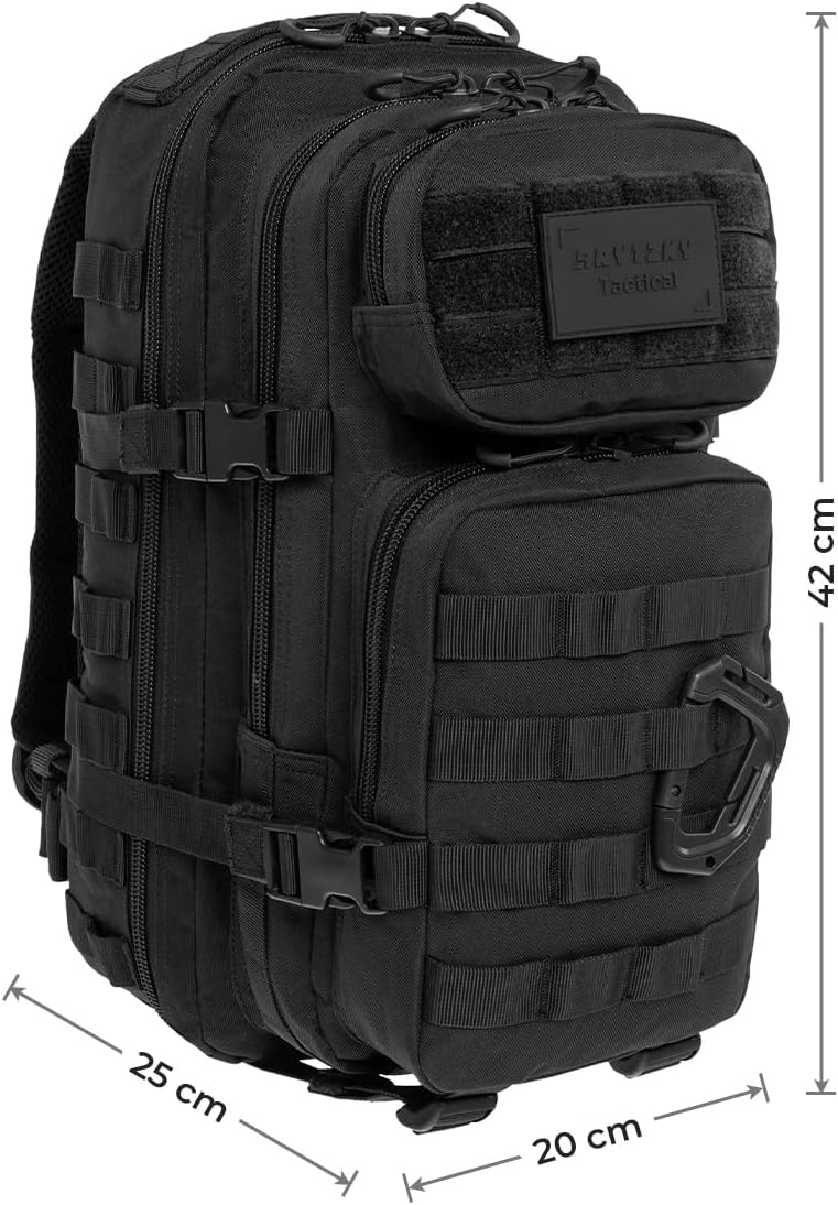 Tactical Polygon Small 20L Taktischer Rucksack – Schwarz | Militär & Outdoor Rucksack Herren | Mit M