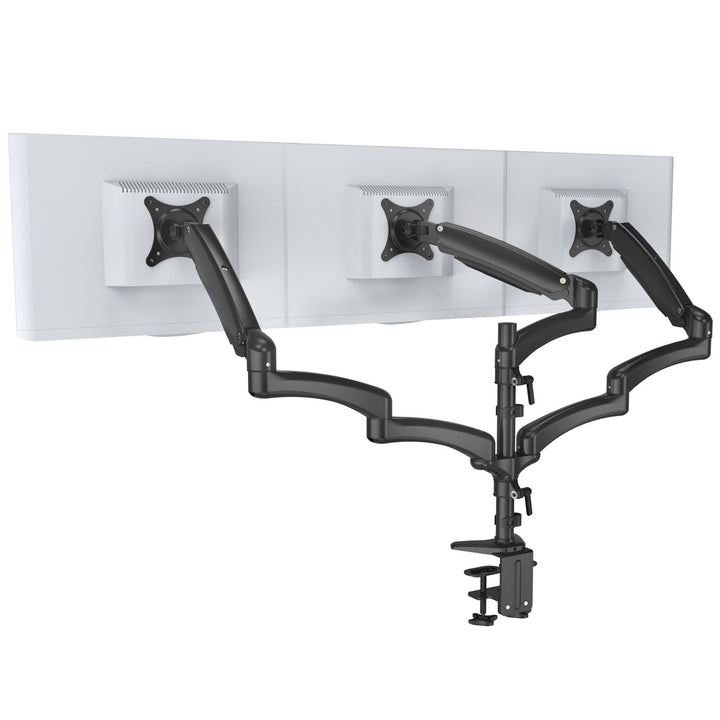 HFTEK - Monitorarm - Triple - Halterung Halter Tischhalterung für 3 Bildschirme von 15 - 27 Zoll mit