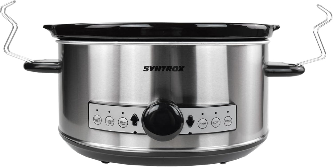 Syntrox 6,5 l Slow Cooker | Schmortopf | Schongarer | Multikocher Stosax, Keramikinnentopf, Warmhalt