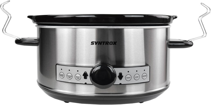 Syntrox 6,5 l Slow Cooker | Schmortopf | Schongarer | Multikocher Stosax, Keramikinnentopf, Warmhalt