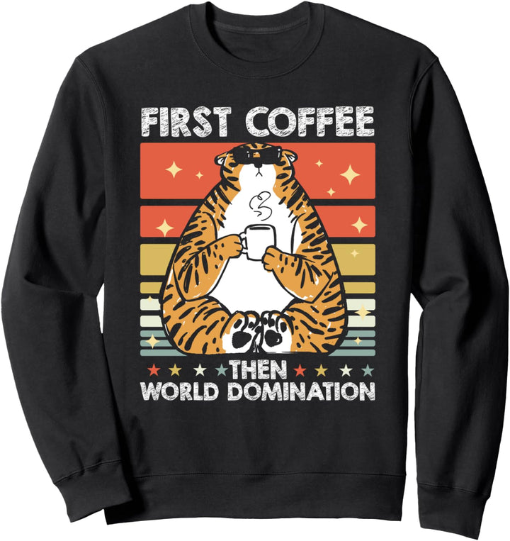 Retro Tiger Kaffee Sonnenbrille - Wildkatze Vintage Tiger Sweatshirt