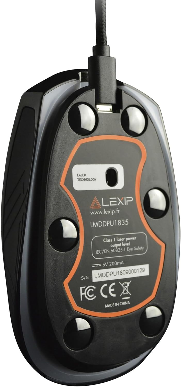 Lexip Pu94 3D gaming Mouse - Kabelgebundene USB-Maus und RGB - Spezielle 3D-Umgebungen und Design-So