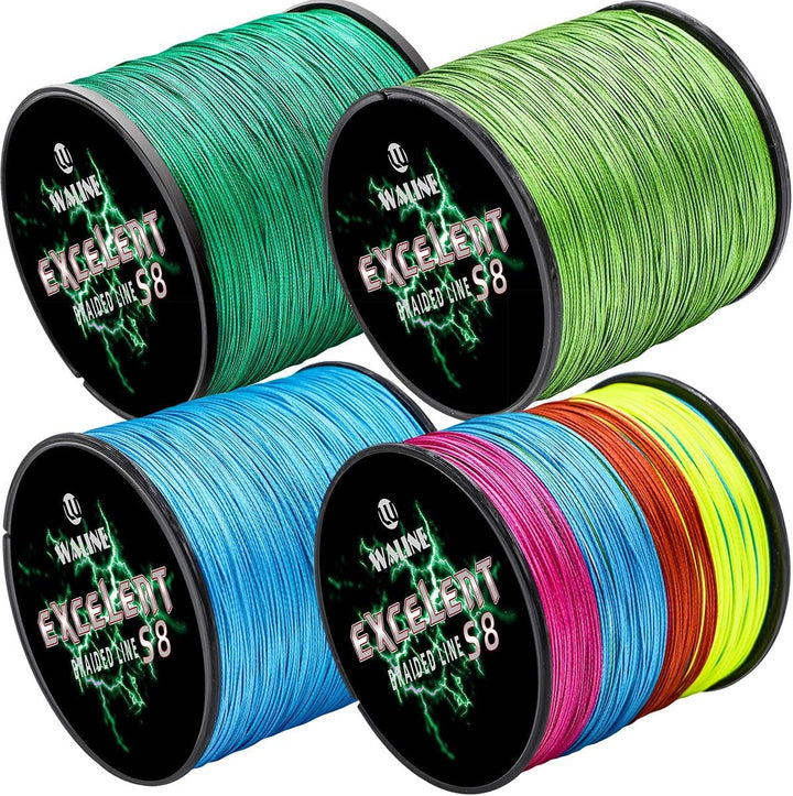 Waline 8 Stränge Super Strong PE Geflochtene Angelschnur 8fach Grün Mehrfarbig 300m 500m Angelschnur