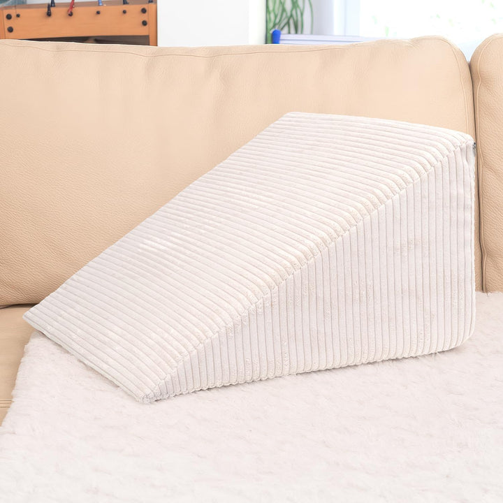Selfitex Breitcord Keilkissen 60x50x30 cm, Made in Germany, bequemes Lesekissen, Rückenkissen, ergon