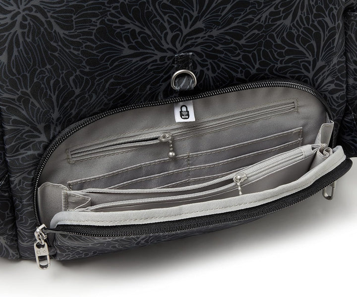 Baggallini Damen Securtex Anti-Diebstahl-Urlaubsrucksack Einheitsgrösse Midnight Blossom, Einheitsgr