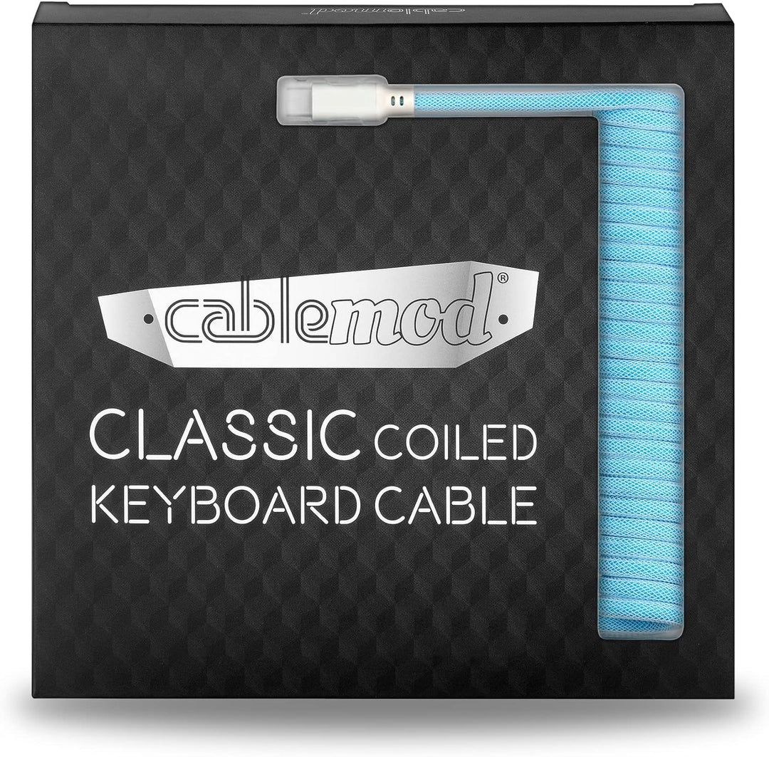 CableMod Classic Coiled Keyboard Cable - Spiralkabel für Tastatur USB C auf USB Typ A - Gaming Tasta